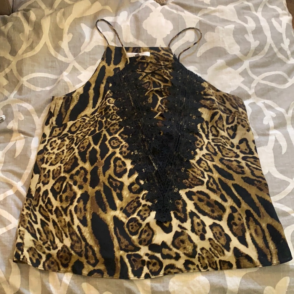 Wayf Posie leopard print tank